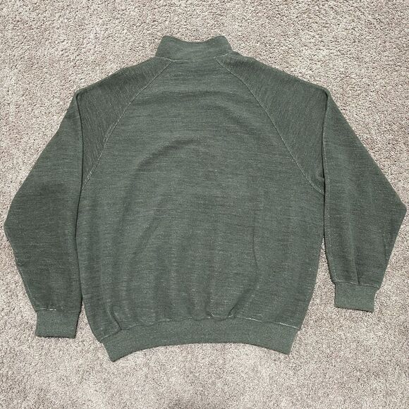 VTG Golf Sweater Womens Large Green 1/4 Zip Fleece Monterey Club Oregon Sunriver - Picture 6 of 11